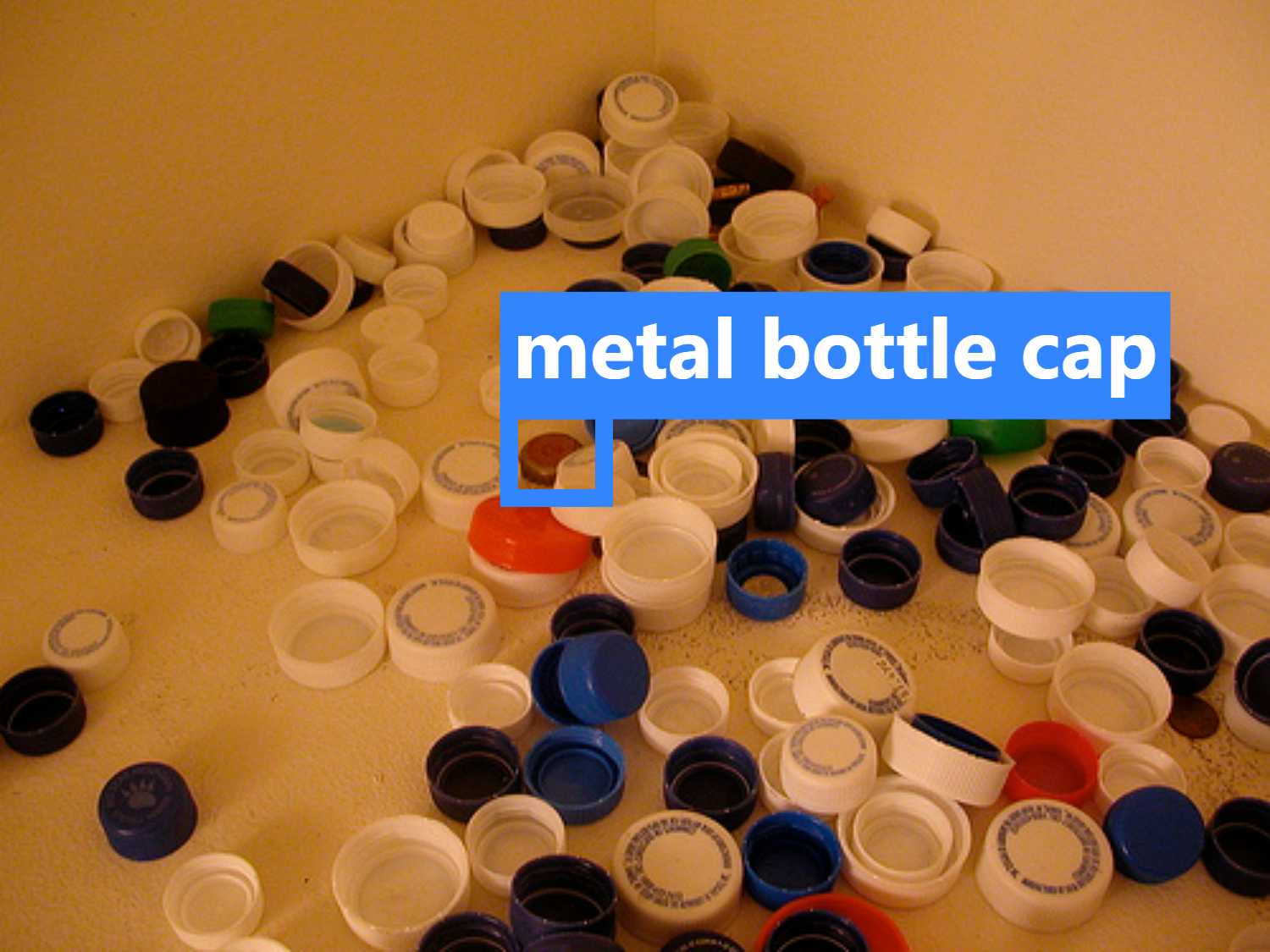 Crown bottle cap — only ImageNet class, yet not dominant